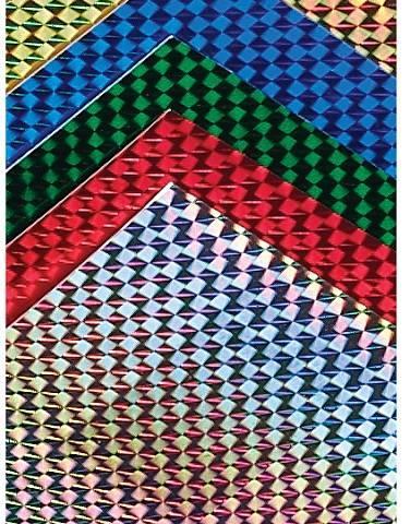 Hygloss BLUE Holographic Cardstock Mosaic Paper 8.5" x 11", 5 Sheets