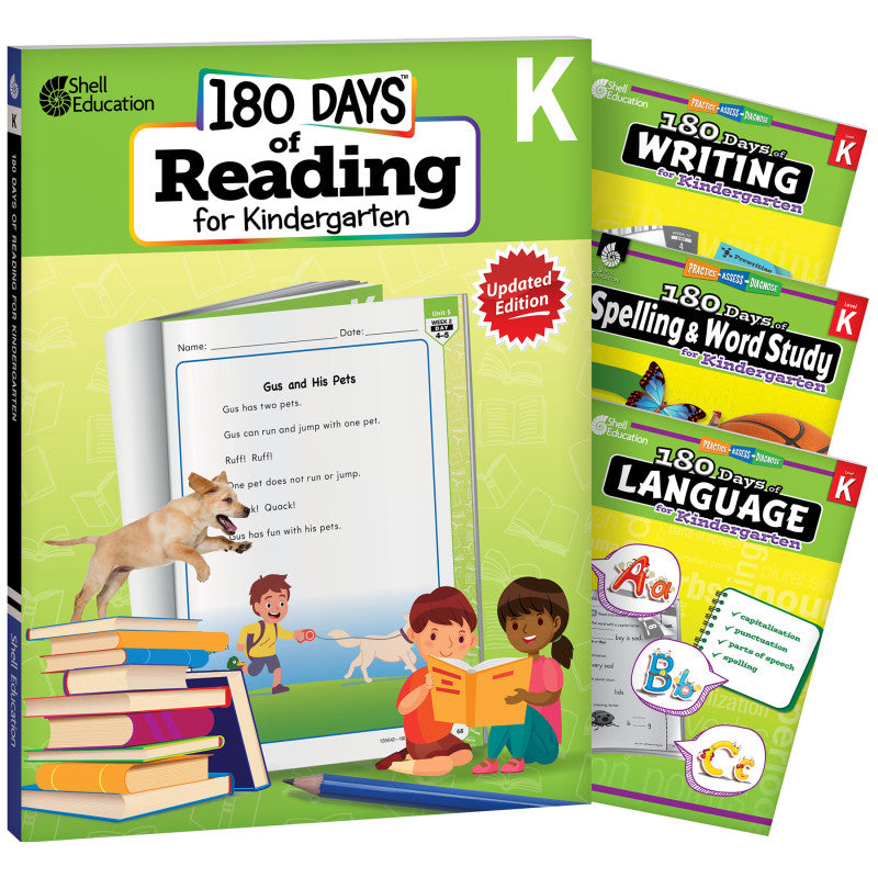180 Daysâ¢ Phonics, High-Frequency Words, Reading 2nd Edition, and Printing, Kindergarten, 4-Book Set