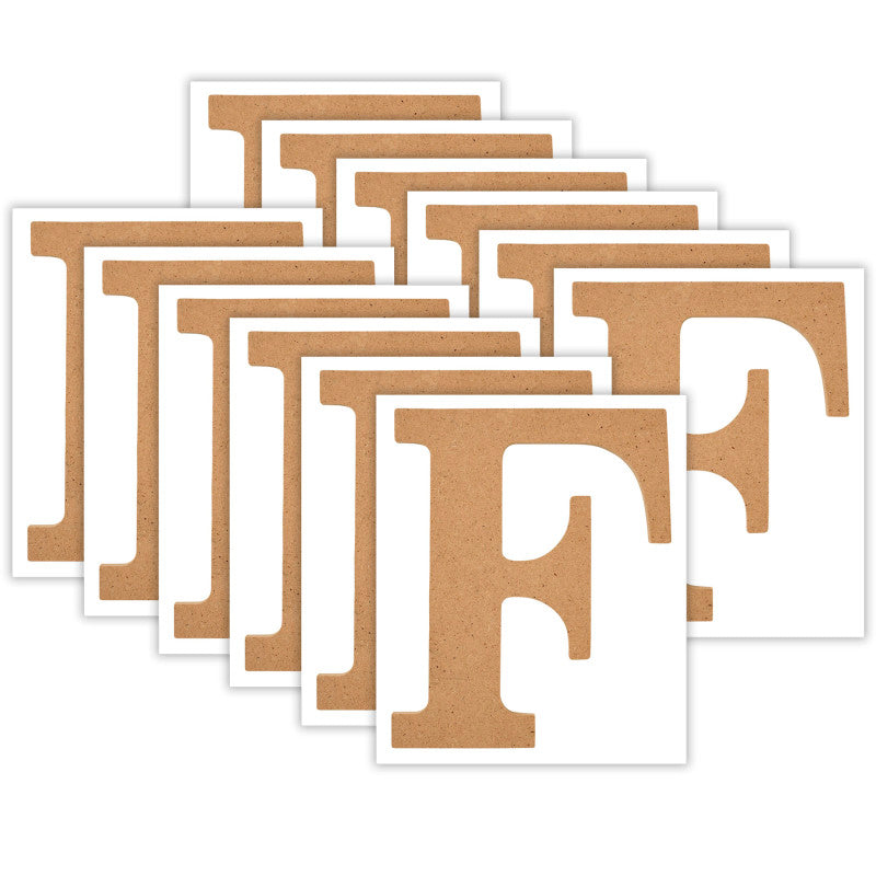 MDF Letter, F, 5 Inch, Pack of 12