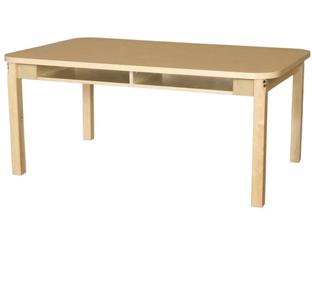 36" x 60" Four Seater High Pressure Laminate Desk with Hardwood Legs- 14"