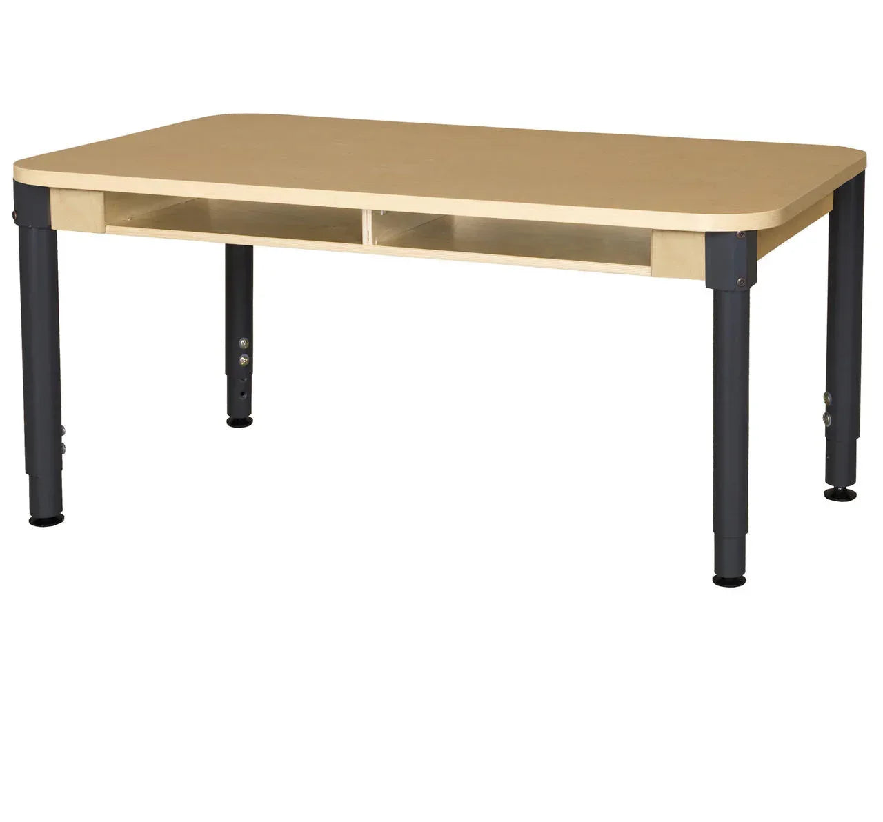 36" x 60" Four Seater High Pressure Laminate Desk with Hardwood Legs- 14"