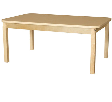 36' x 60" Rectangle High Pressure Laminate Table with Hardwood Legs-14"
