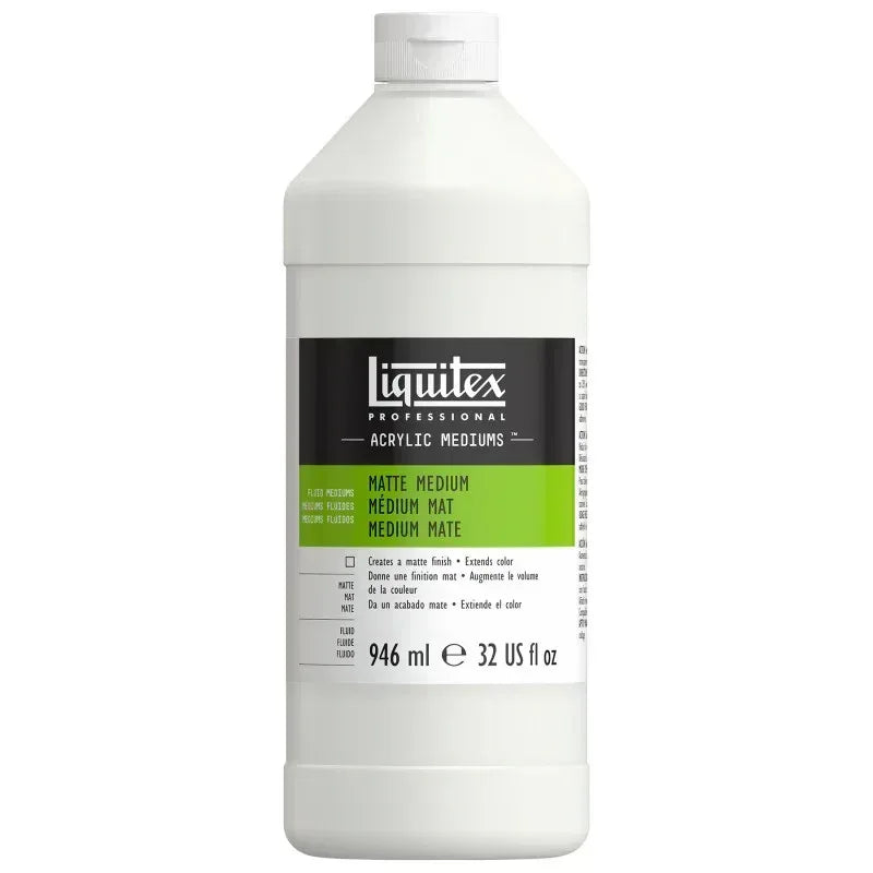 Professional Acrylic Matte Medium, Clear, 32 oz (946 mL)