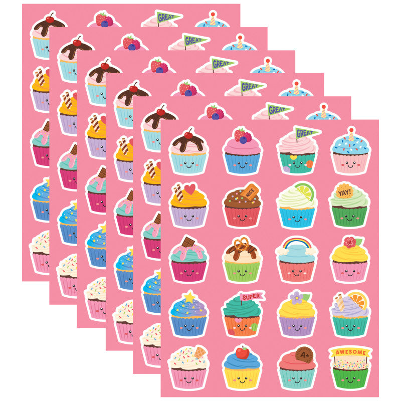 Cupcake Smelly Stickers, 120 Per Pack, 6 Packs
