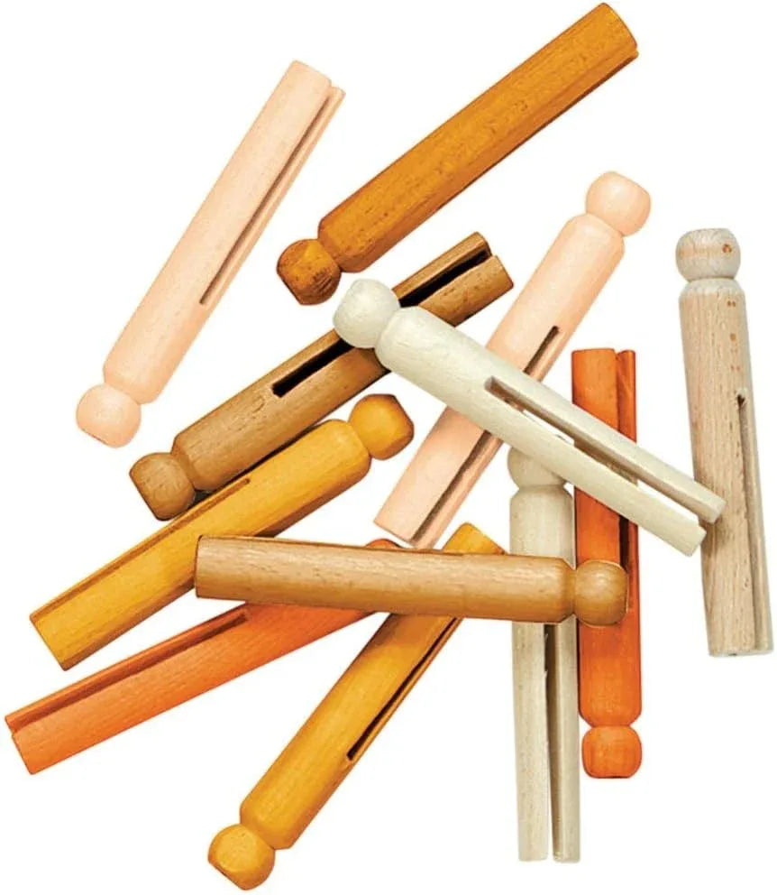 Multicultural Skin Tone Craft Pegs for Crafting Making Displays and Models (Pack of 30)