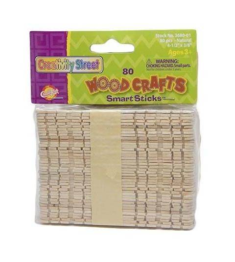 Wood Smart Sticks Natural Colors 80/pkg. (3680-01)