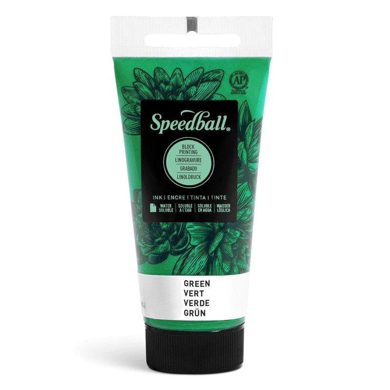 Water-Soluble Block Printing Ink, 1.25 oz, Green