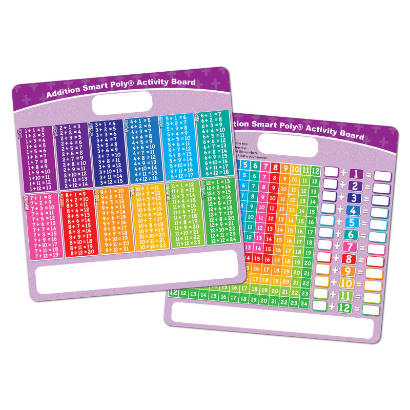 Smart Poly&reg; Educational Activity Busy Board, Dry Erase with Marker, 10-3/4" x 10-3/4", Addition
