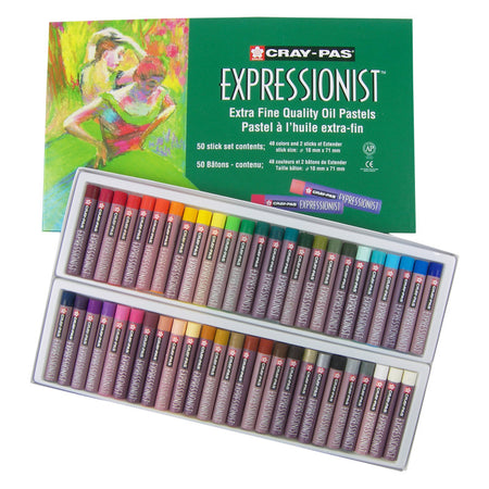 Cray-Pas Expressionist Oil Pastel Chalk, 48 Assorted Colors, 50-Piece Set