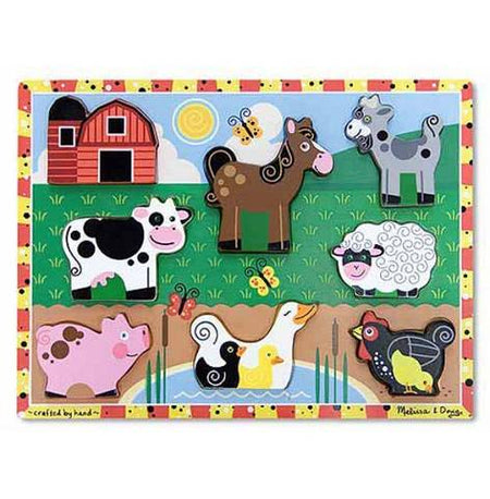 Melissa & Doug Farm Chunky Puzzle, 8 Pieces , item 3723