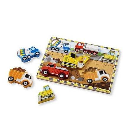 Melissa & Doug Construction Chunky Puzzle, 6 Pieces , item 3726