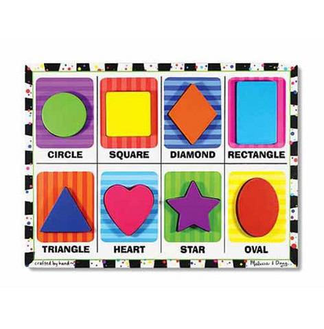 Melissa & Doug Shapes Chunky Puzzle, 8 Pieces , item 3730