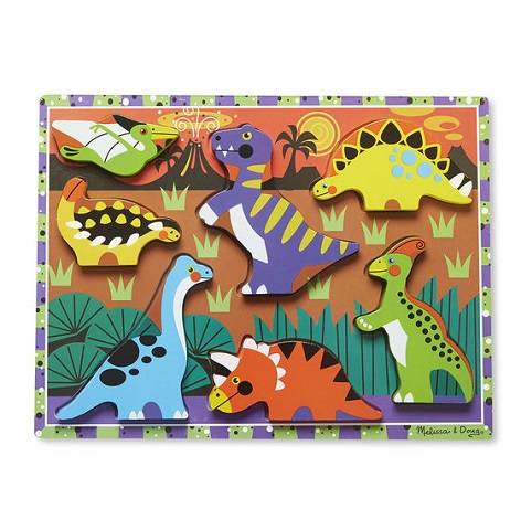Melissa & Doug Dinosaurs Chunky Puzzle, 7 Pieces , item 3747