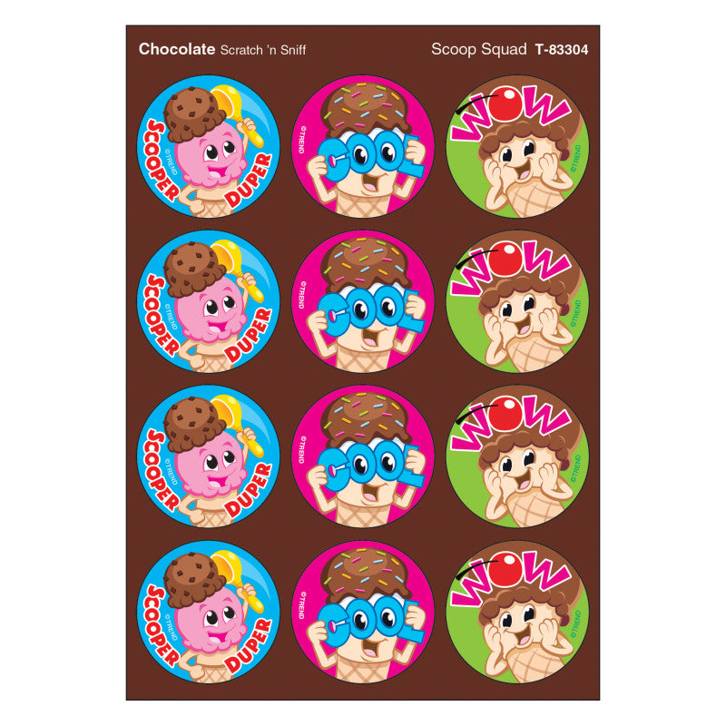 Scoop Squad/Chocolate Stinky Stickers&reg;, 48 Count