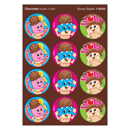 Scoop Squad/Chocolate Stinky Stickers&reg;, 48 Count