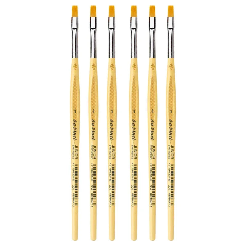 JUNIOR Synthetics Student Brush, Synthetic, Tempera, Round, Series 304, Size 4, Pack of 6