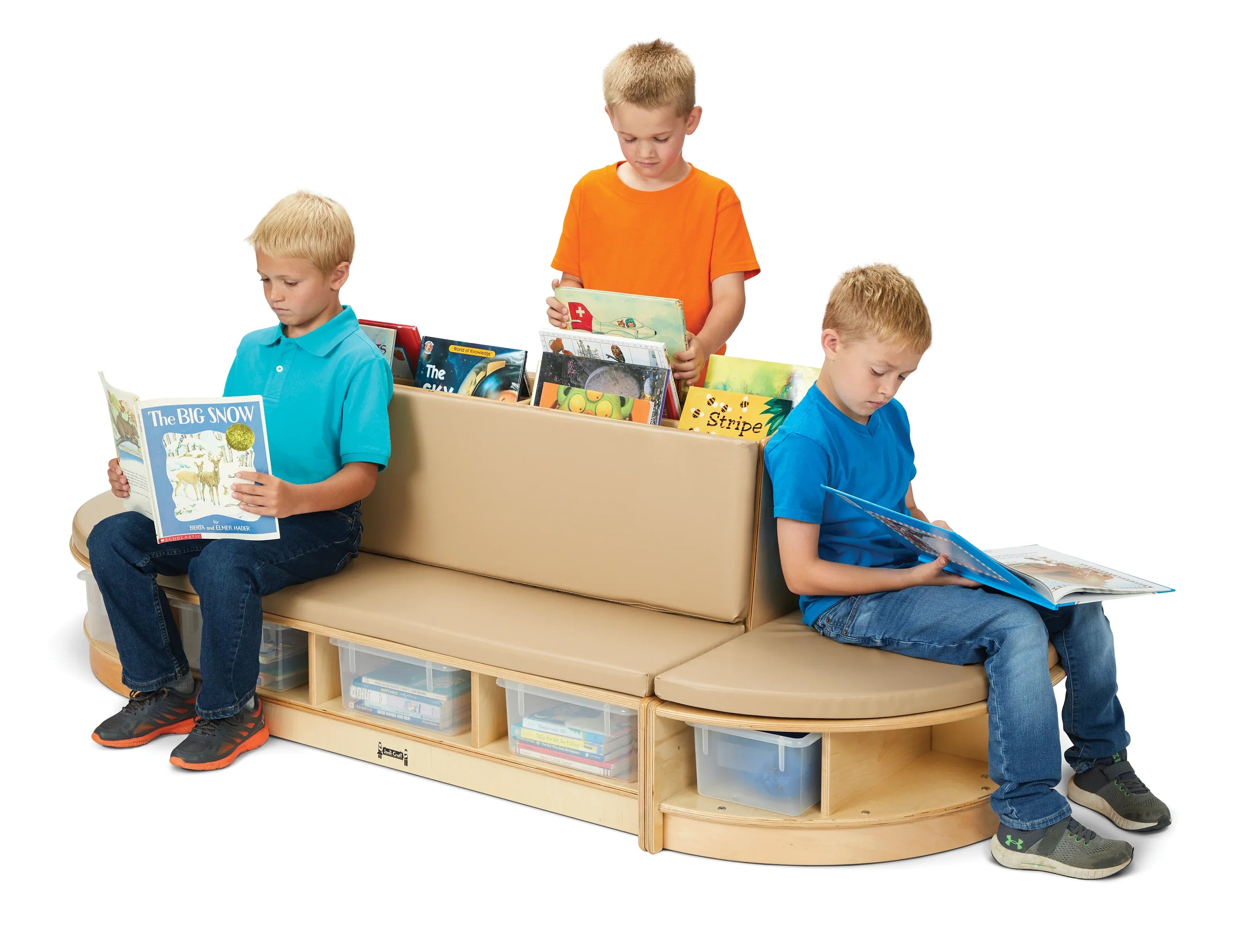 Jonti-Craft® Read-a-Round Couch - Wheat