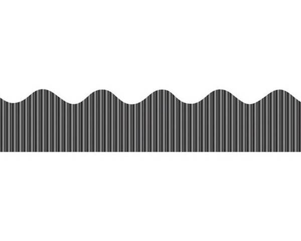 BORDETTE DECORATIVE BORDER 2.25" X 25', METALLIC BLACK