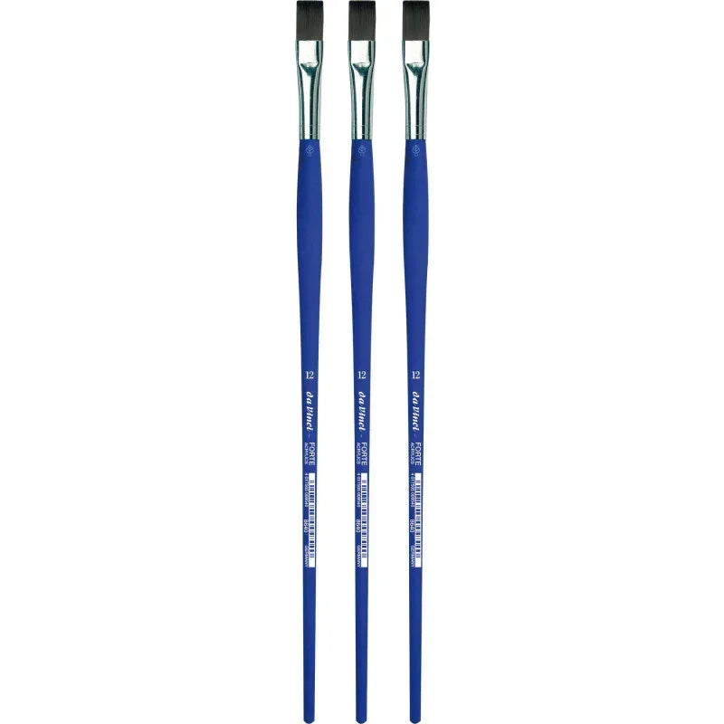 FORTE-Acrylics Student Brush, Synthetic, Acrylic & Oil, Flat, Series 8640, Size 12, Pack of 3