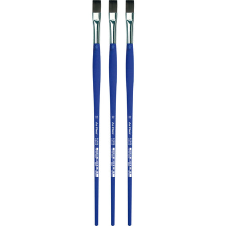FORTE-Acrylics Student Brush, Synthetic, Acrylic & Oil, Flat, Series 8640, Size 12, Pack of 3