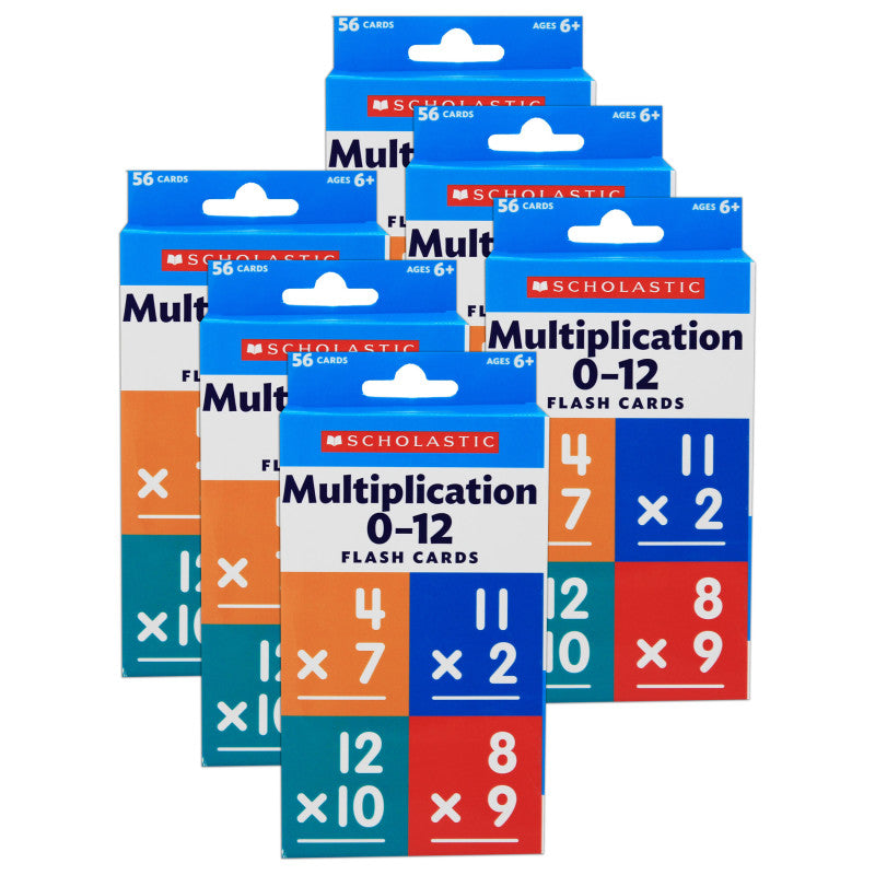 Flash Cards: Multiplication 0 - 12, 6 Packs