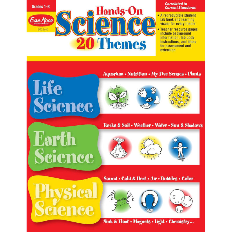 Hands-On Science 20 Themes Book, Grades 1-3