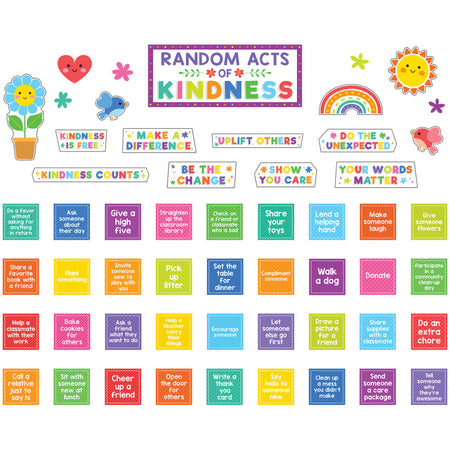 Colorful Random Acts of Kindness Bulletin Board Set, 55 Pieces