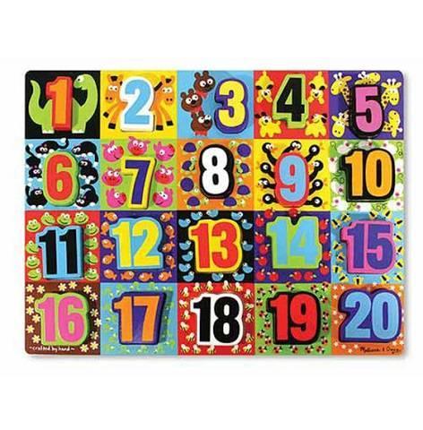 Melissa & Doug Jumbo Chunky 16" x 12" Numbers Wooden Puzzle, item 3832