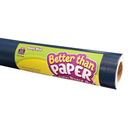 Better Than Paper&reg; Bulletin Board Roll, 4' x 12', Navy Blue, Pack of 4