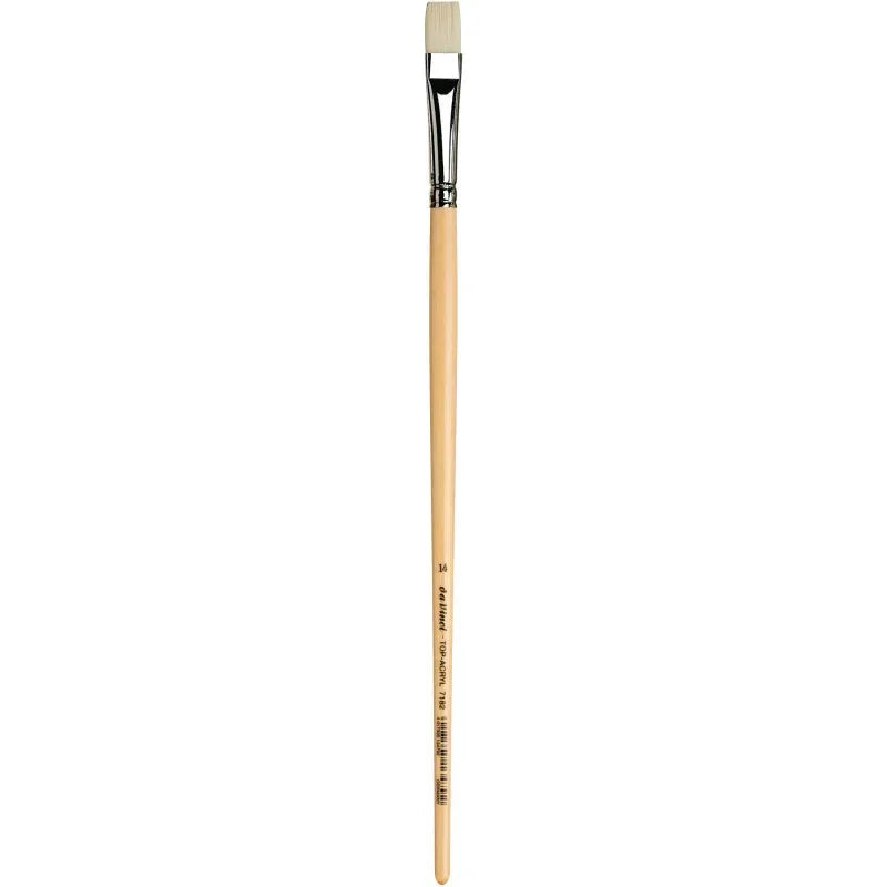 TOP-ACRYL Bright White Brush, Synthetic, Acrylic & Oil, Flat, Series 7182, Size 14