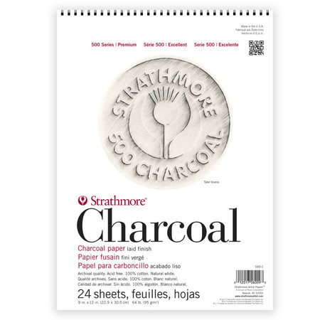 500 Series Charcoal Paper Pad, 24 Sheet, 9x12 inch, 1 Count