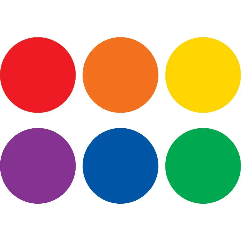 Spot On&reg; Colorful Circles Vinyl Floor Markers, 4"