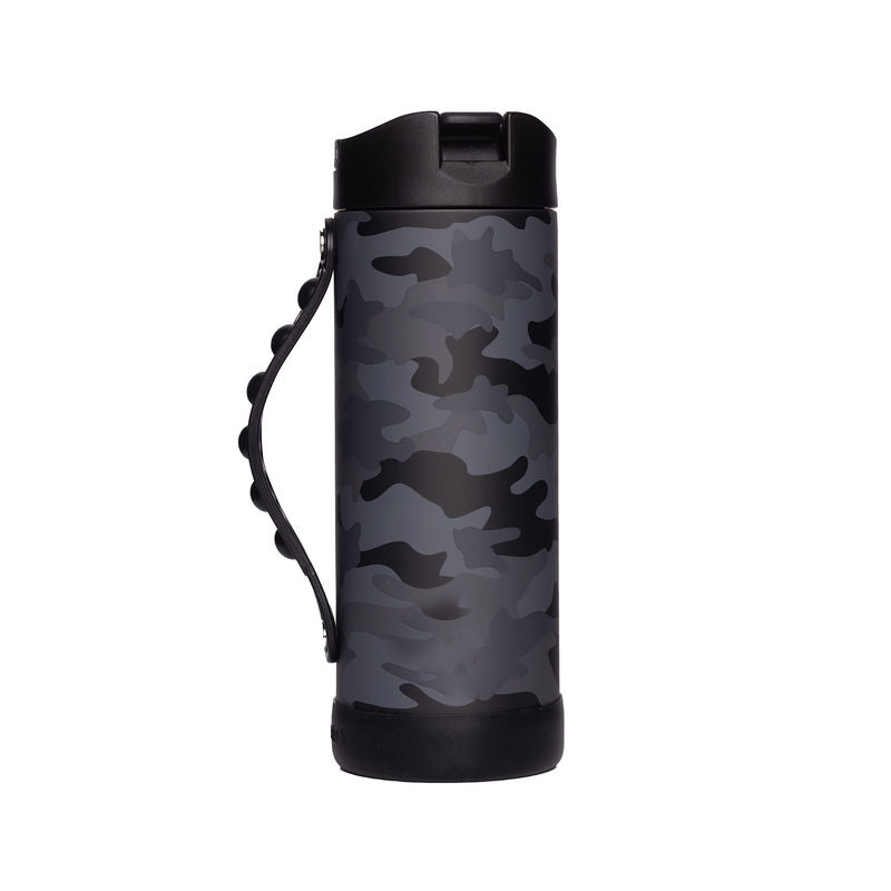 14oz Iconic Pop Bottle - Black Camo