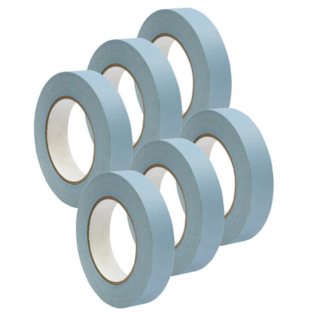Premium Grade Masking Tape, 1" x 55 yds, Light Blue, 6 Rolls
