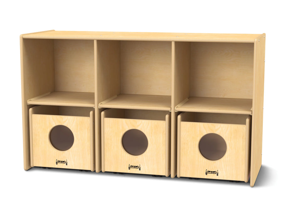 Jonti-Craft® See-n-Wheel Shelf with Bins