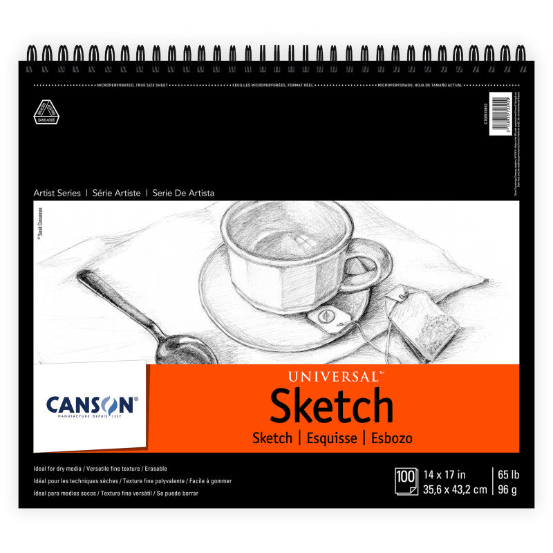 Artist Series Universal Sketch Pad, Top Wire Binding, 100 Sheet, 14x17 inch, 1 Count