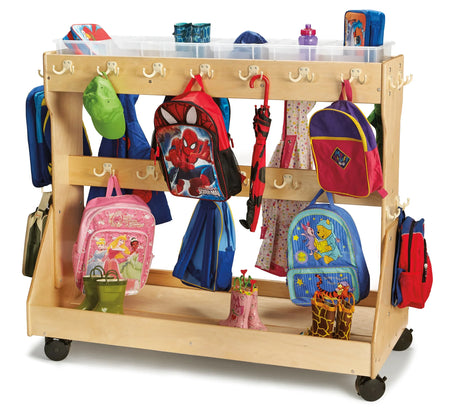 Jonti-Craft® Mobile Backpack Cart – with Clear Cubbie-Trays