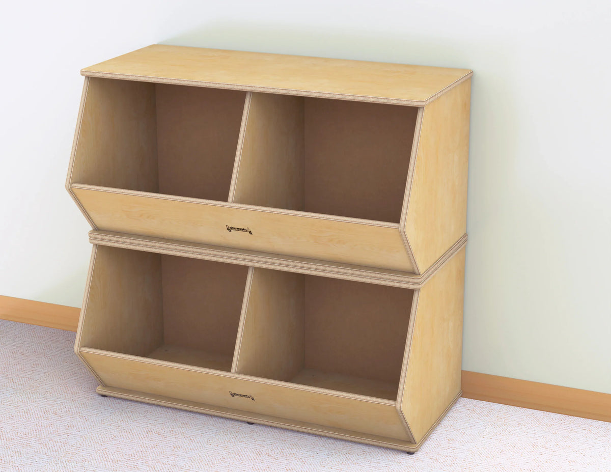 Jonti-Craft® Stacking Beveled Crate – Duplex