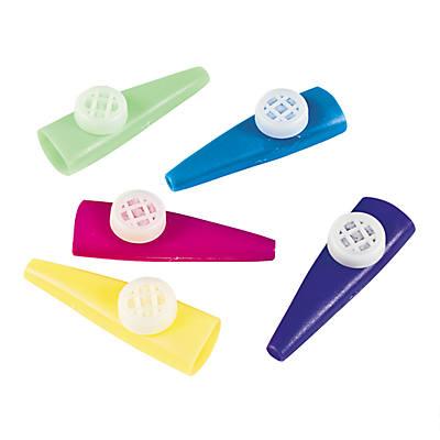 Plastic Kazoos, Assorted Colors, 2-1/2" - 72/pkg.
