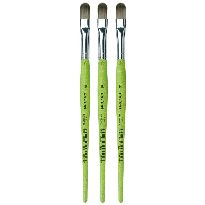 FIT Synthetics Student Brush, Synthetic, Acrylic & Tempera, Filbert, Series 375, Size 10, Pack of 3