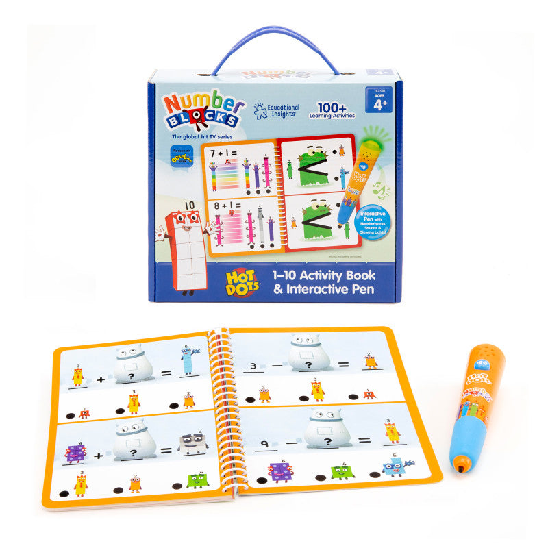 Hot Dots&reg; 1-10 Numberblocks Activity Book & Interactive Pen