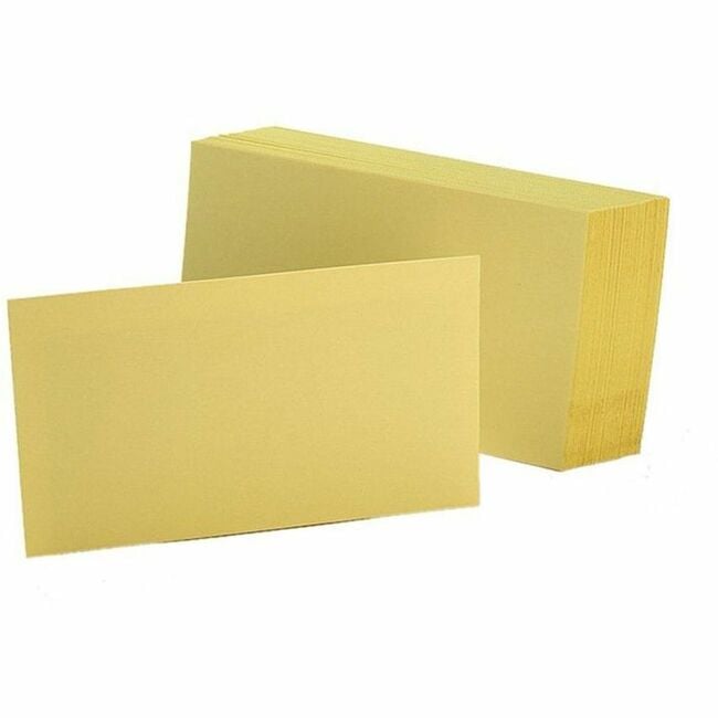 Canary, (Yellow) Unruled Index Cards - 3x5 Inches - Pack of 100, (9150CA)
