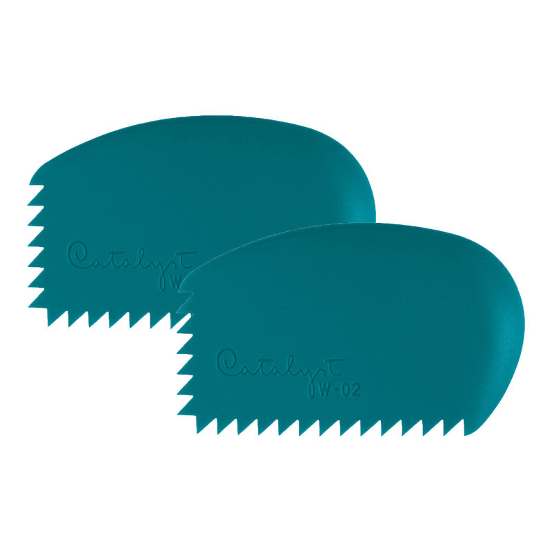 Catalyst Tool Wedge, Silicone, Mixed Media Paintbrush, Blue, Size 2, Pack of 2