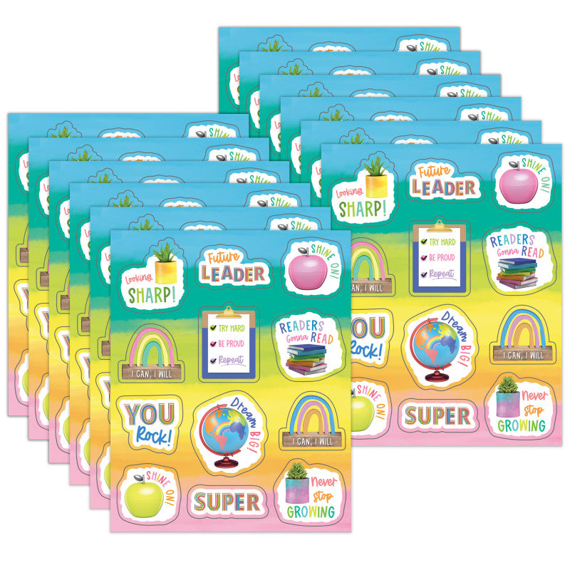 Creatively Inspired Motivators Shape Stickers, 72 Per Pack, 12 Packs