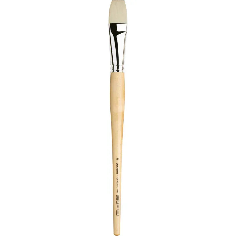 TOP-ACRYL Bright White Brush, Synthetic, Acrylic & Oil, Flat, Series 7182, Size 30
