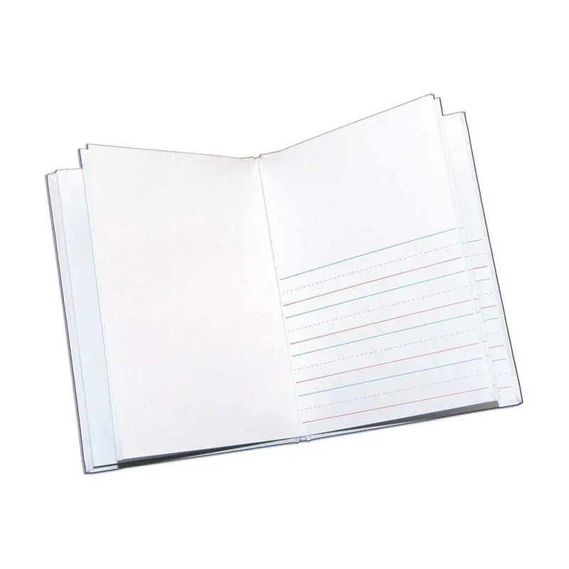 Hardcover Blank Book Primary Lined, 6" x 8" Portrait, White