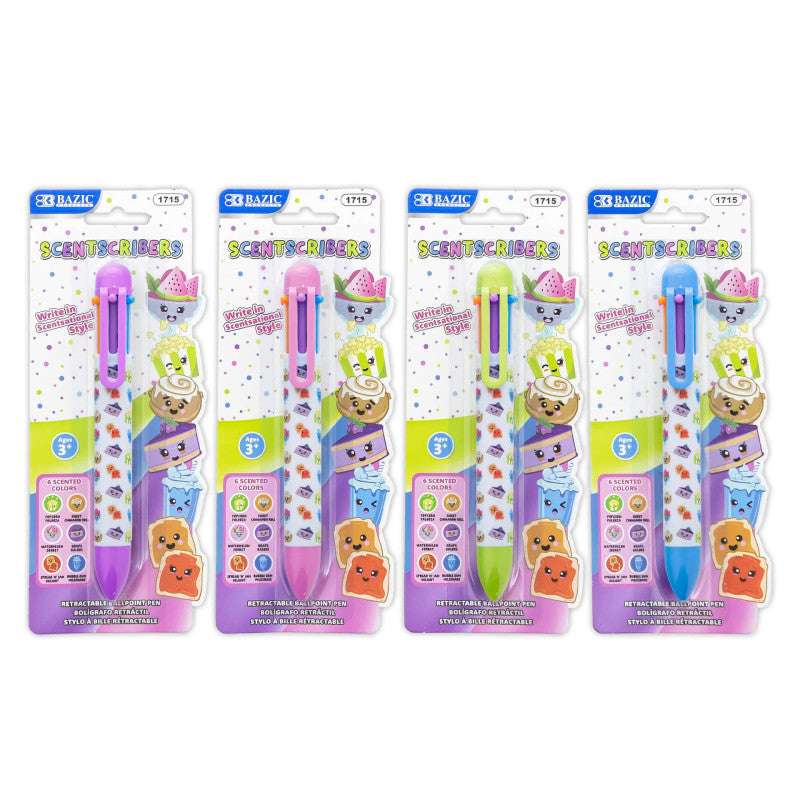 Scented 6-Color Pen, Assorted Designs