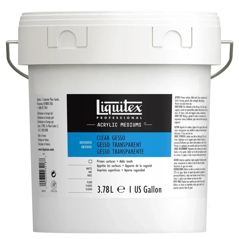 Professional Acrylic Gesso, Clear, 128 oz (3.78 L)