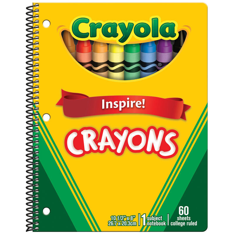 Crayola 1-Subject Spiral Notebook, 60 Count