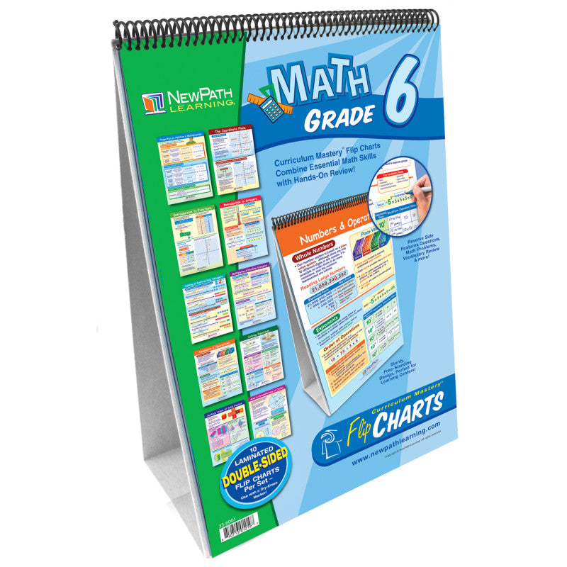 Math Skills Curriculum Mastery&reg; Flip Chart, Grade 6